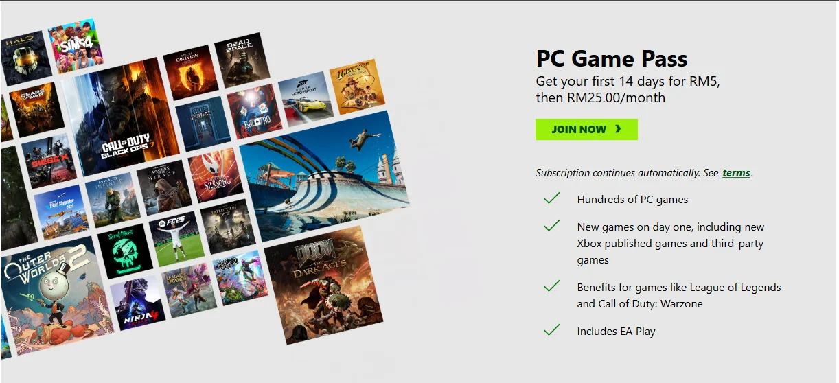 Games Are on Xbox Game Pass for PC