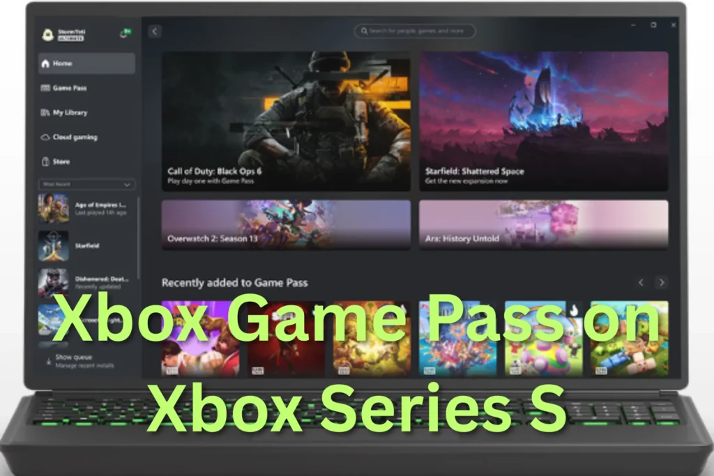 Xbox Game Pass on Xbox Series S